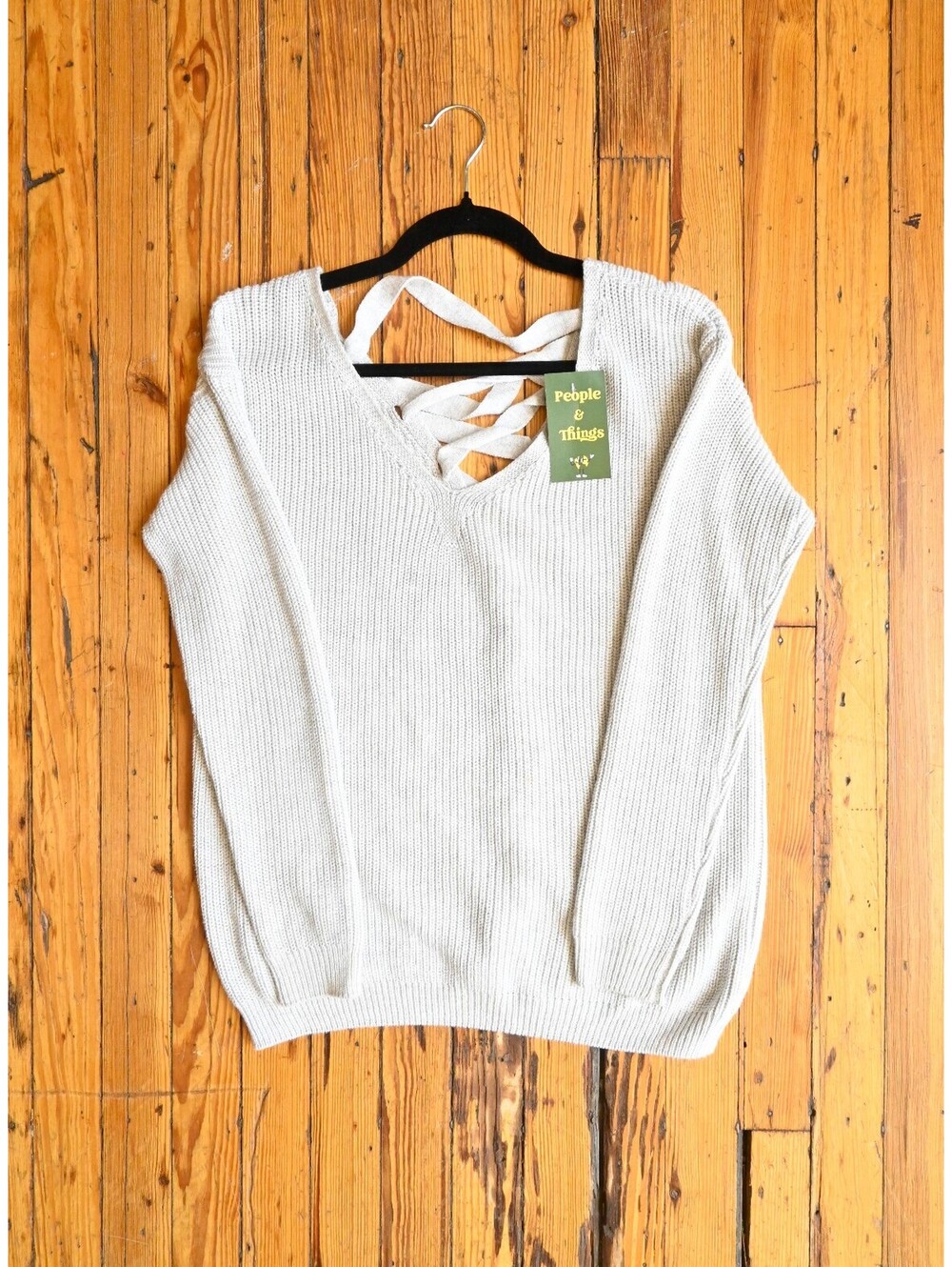 Fate Grey Sweater With Back Tie